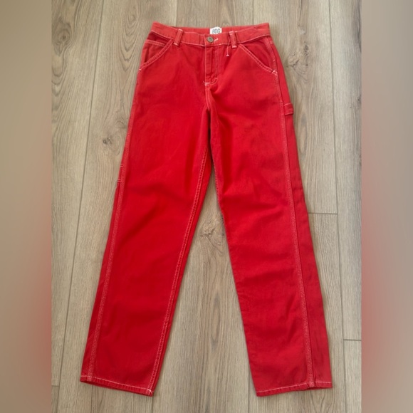 BDG Bold Red Denim Pants - Picture 1 of 9